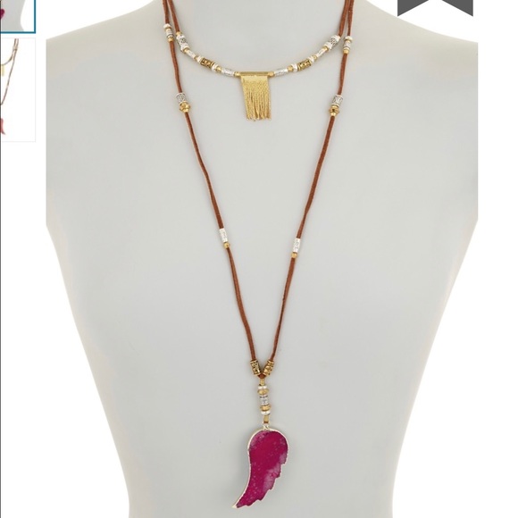 Elise. M. Taj Mahal Double Layer Agate necklace - Picture 2 of 8